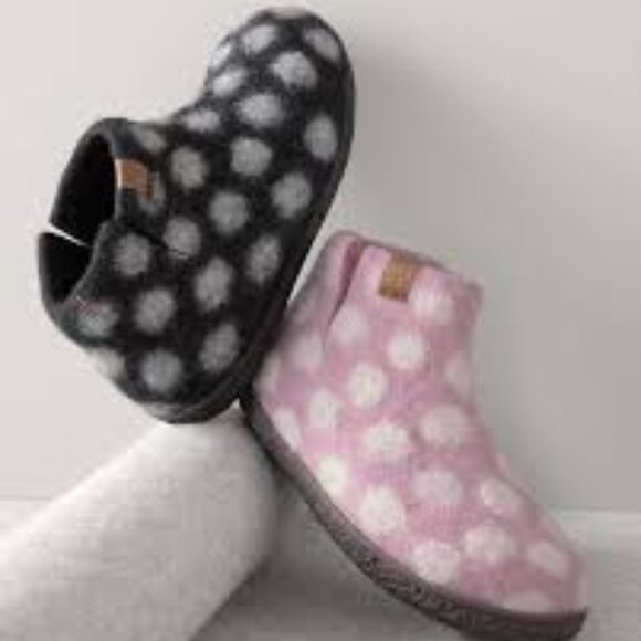 New GREEN COMFORT Nepalese Polka Dot Wool Slipper Booties - EU 40 / U 9-9.5 - Picture 2 of 7